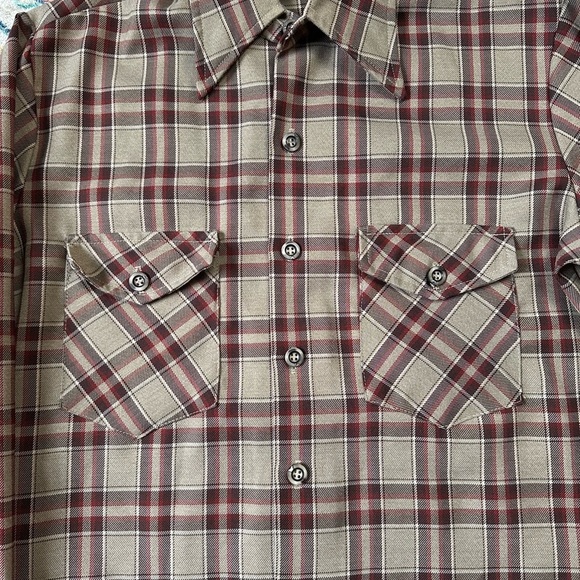 Vintage 1970s Day’s Plaid Flannel Button-up Shirt Large - Picture 4 of 4